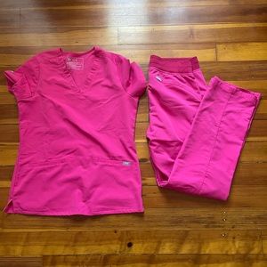 Pink Women's Scrub Set